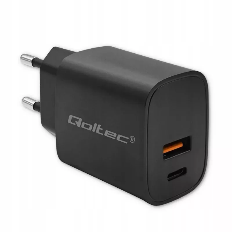 Strāvas adapteris QOLTEC 52377 GaN 30W izeja 5–20V pārnēsājamām ierīcēm