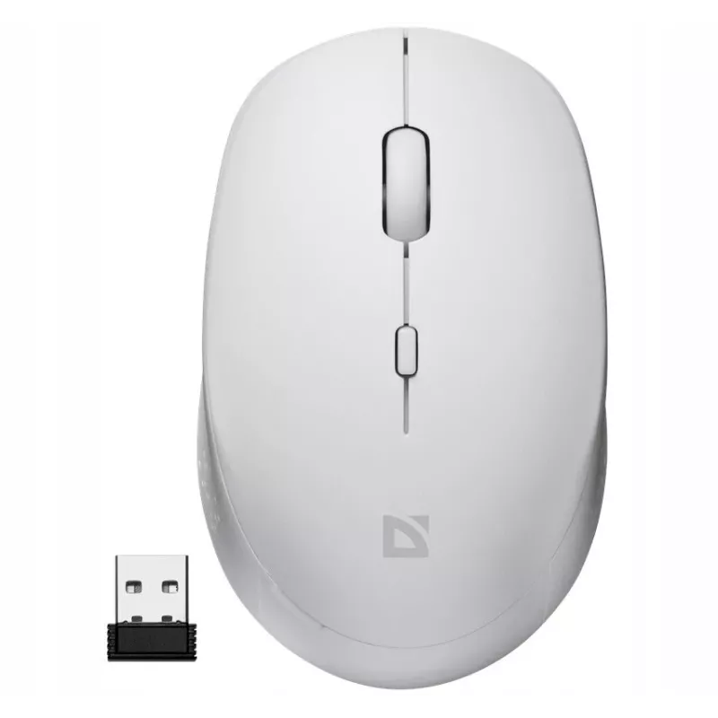 Bezvadu pele ar klusu klikšķi AURIS MB-027 800/1200/1600 DPI balta
