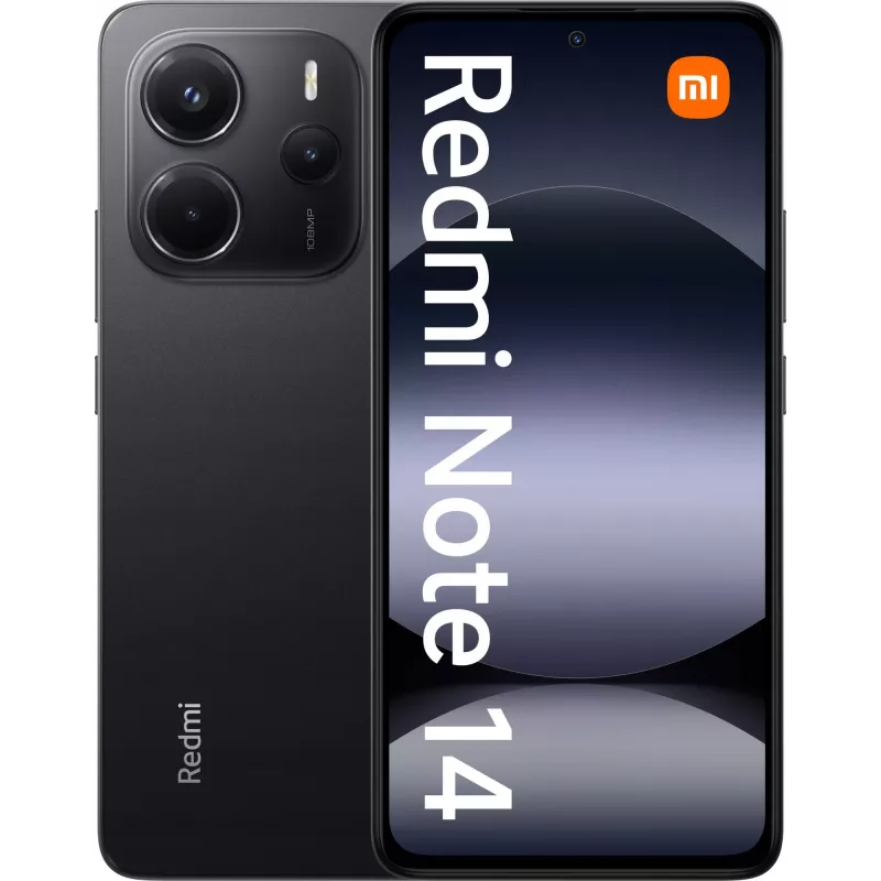 Xiaomi Redmi Note 14 16.9 cm (6.67) Hybrid Dual SIM 4G USB Type-C 8 GB 256 GB 5500 mAh Melns