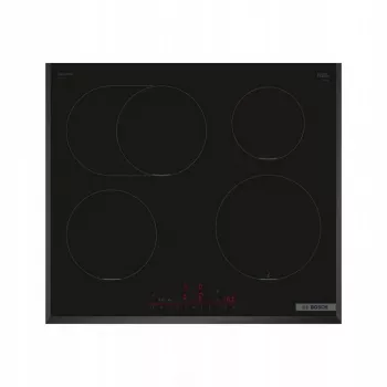 Indukcijas plīts virsma Bosch PIF651HC1E, 60 cm, 4 zonu, skārienvadība, melna, 7400 W pieslēguma jauda