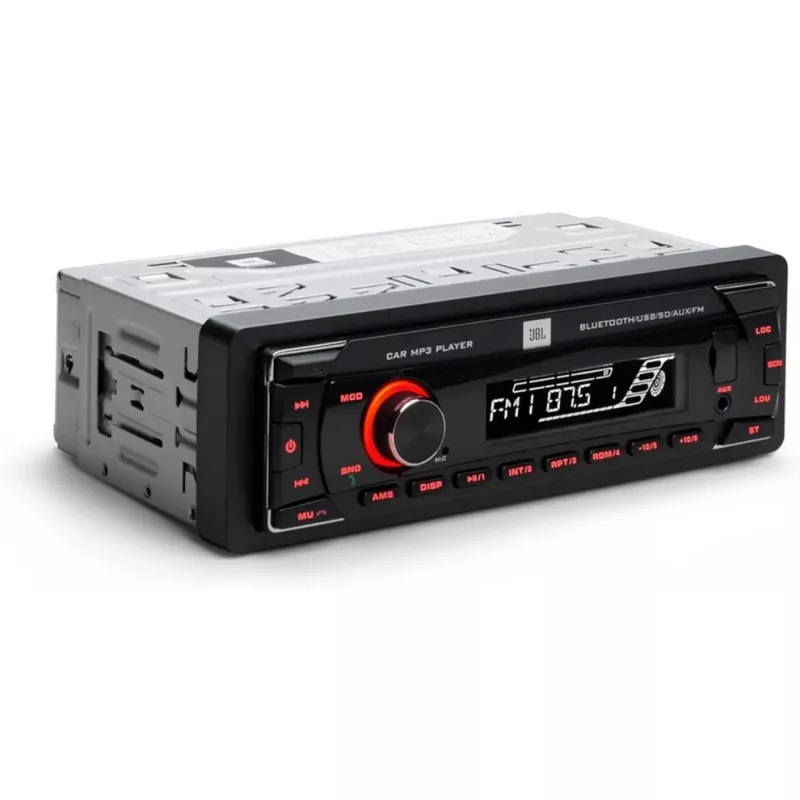 Automašīnas uztvērējs JBL Celebrity 100 — viens DIN MP3 atskaņotājs ar USB un AUX ieeju