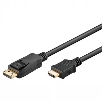 64836 DisplayPort 1.2 uz HDMI adaptera kabelis 1.4 4K @ 30Hz / īpaši ātrdarbīgs HDMI kabelis / zeltīts savienotājs nevainojamai signāla pārraidei / klēpjdators