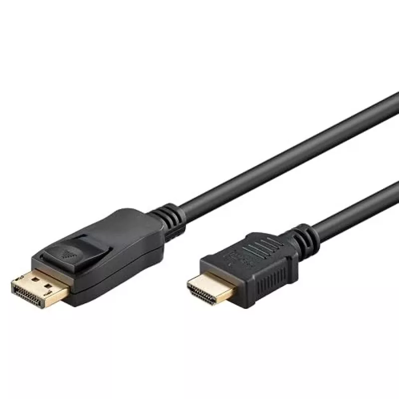 64836 DisplayPort 1.2 uz HDMI adaptera kabelis 1.4 4K @ 30Hz / īpaši ātrdarbīgs HDMI kabelis / zeltīts savienotājs nevainojamai signāla pārraidei / klēpjdators
