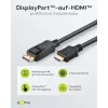 64836 DisplayPort 1.2 uz HDMI adaptera kabelis 1.4 4K @ 30Hz / īpaši ātrdarbīgs HDMI kabelis / zeltīts savienotājs nevainojamai signāla pārraidei / klēpjdators