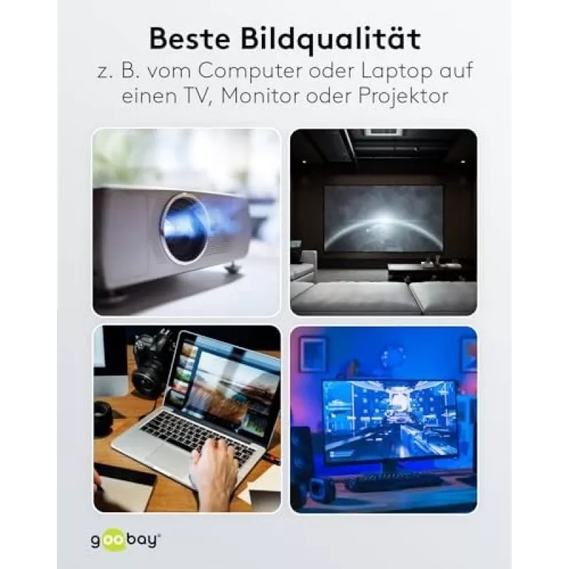 64836 DisplayPort 1.2 uz HDMI adaptera kabelis 1.4 4K @ 30Hz / īpaši ātrdarbīgs HDMI kabelis / zeltīts savienotājs nevainojamai signāla pārraidei / klēpjdators