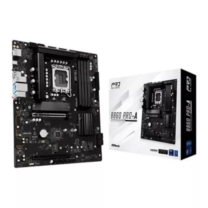 Mātesplate ASRock B860 Pro-A — Intel B860 ATX, LGA 1851, DDR5, 4x DIMM, 256GB, 2.5Gb LAN, 1x M.2, 4x SATA III