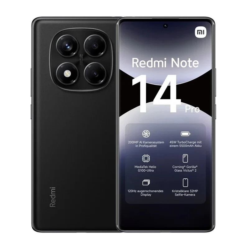 Xiaomi Redmi Note 14 Pro 4G viedtālrunis 8 GB RAM 256 GB, 6,67" AMOLED, 200 MP, 5500 mAh, hibrīda Dual SIM, Android 14, okeāna zils