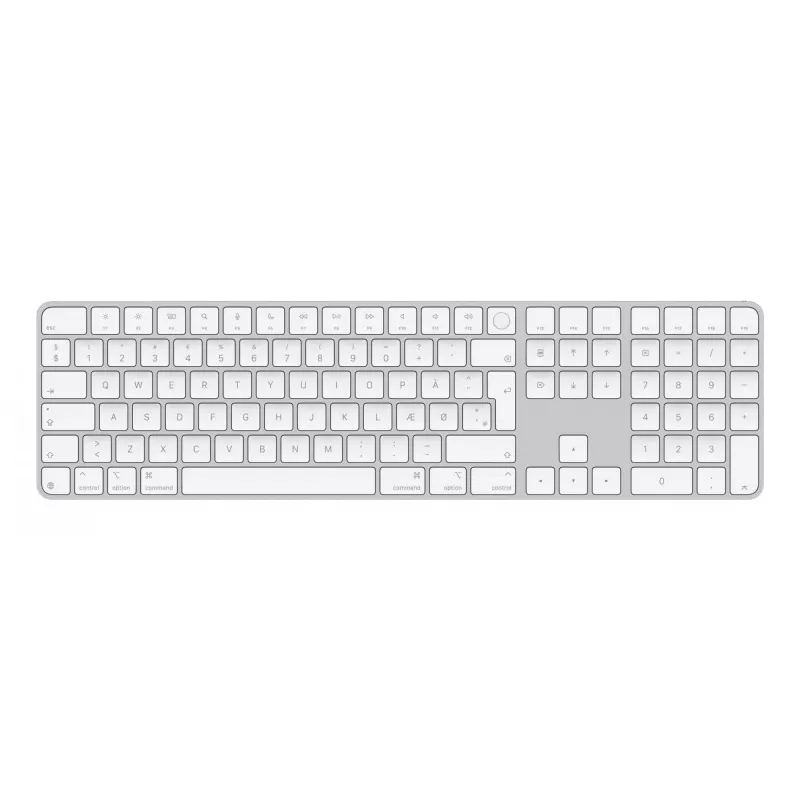 Apple Magic tastatūra universāla USB + Bluetooth QWERTY dāņu balta