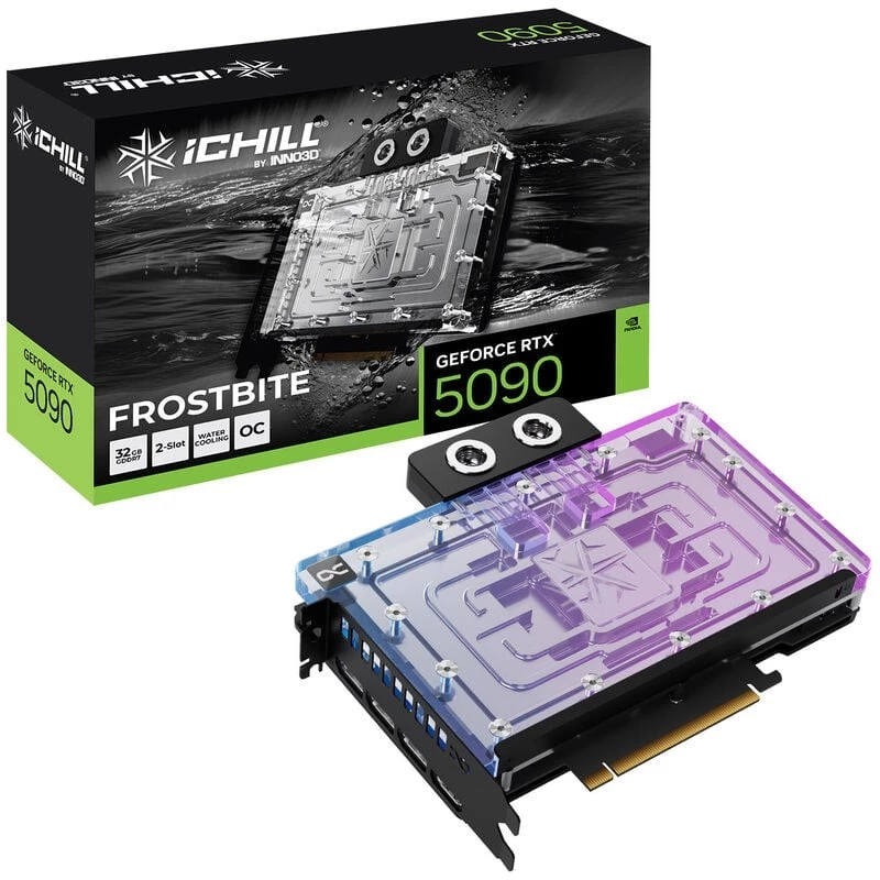 INNO3D GeForce RTX 5090 iCHILL Frostbite 32GB GDDR7 grafiskā karte