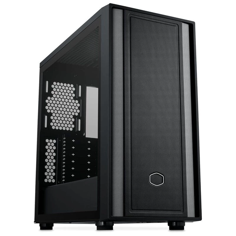 Cooler Master MasterBox 600 Lite PC korpuss, MIDI-Tornis, E-ATX, Rūdīts stikls - Melns