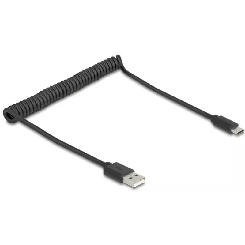 DeLOCK USB kabelis USB 2.0 0,75 m USB A USB C melns 90368