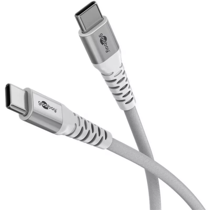 Super-mīksts USB 2.0 pīts kabelis, USB-C spraudnis > USB-C spraudnis (balts, 1 metrs)