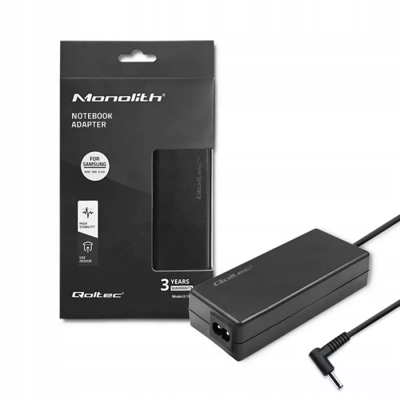 Barošanas adapteris QOLTEC 65W 19V 3.42A portatīvajiem datoriem un saderīgām ierīcēm