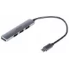 USB-C centrmezgls Unitek H1208B — 1x USB-A 5 Gbps, 3x USB-A 2.0, USB-C saimniekdators, alumīnija korpuss, 0,20 m kabelis
