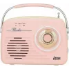 Retro tabletop radio Eltra LUIZA RETRO SP-11 ar MP3, USB un SD kartes atbalstu, rozā