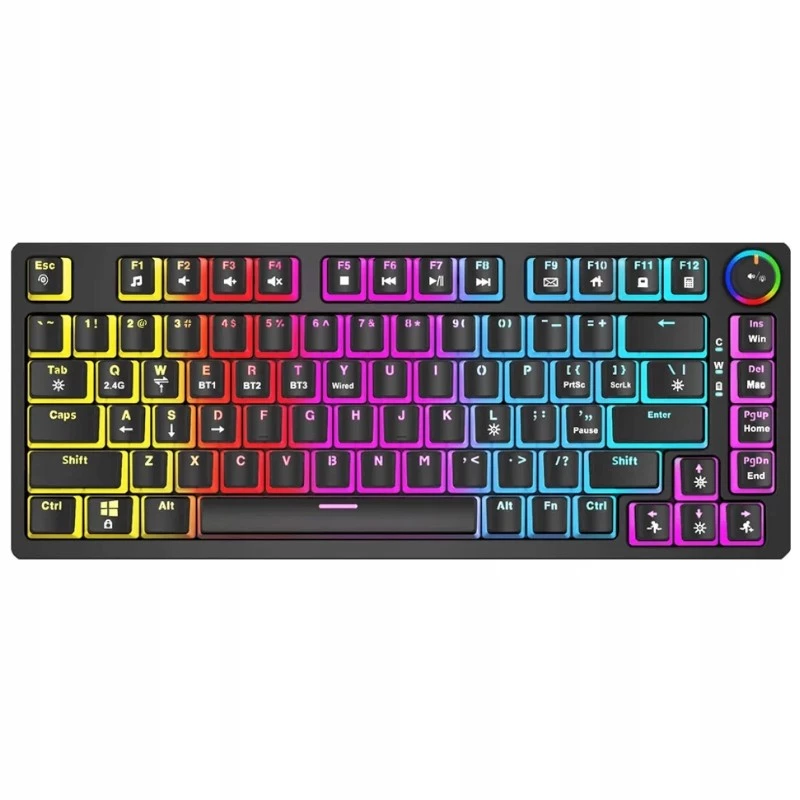 Gaming tastatūra Savio SAVGK-PHENIX RED PUDDING Mechanical RGB Wireless