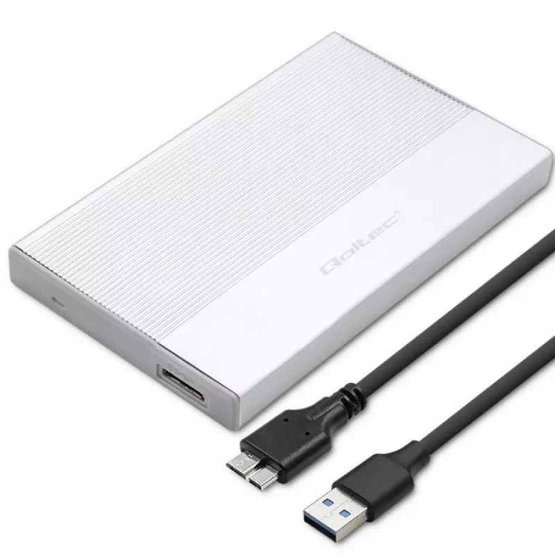 Ārējais korpuss 2,5 collu SATA SSD/HDD QOLTEC 52278 USB 3.0, atbalsta līdz 2 TB