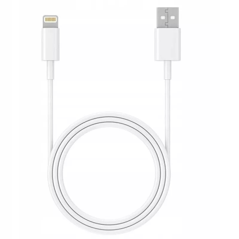 kabelis USB 2.0 iPhone AM-lightning 1m Balts
