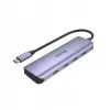 UNITEK uHUB Q4 USB centrmezgls Type-C 5000 Mbit/s pelēks