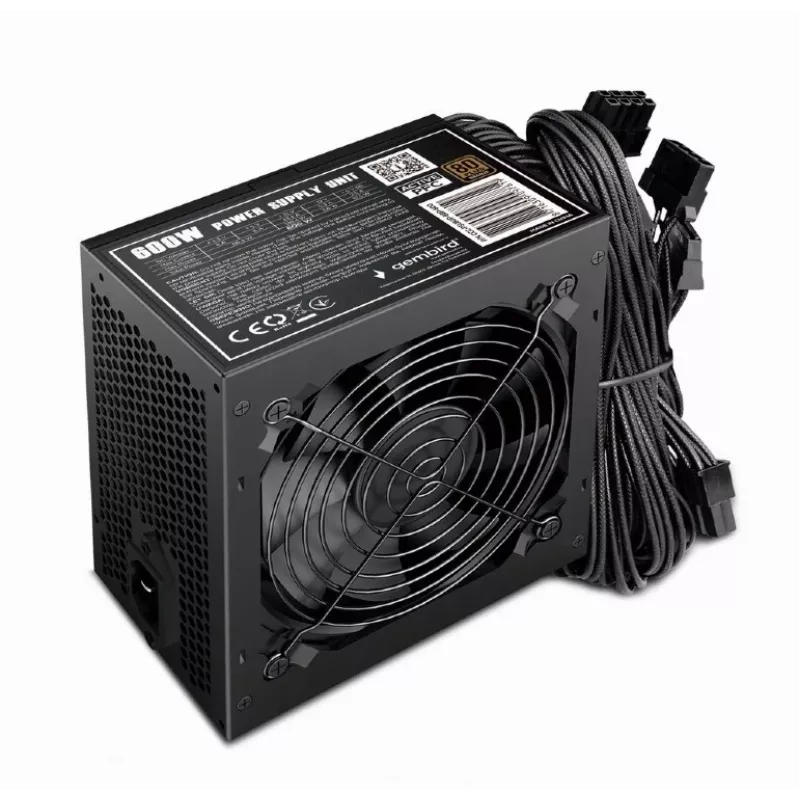 Barošanas bloks ATX 80+Bronze 600W aktīvais PFC, 12cm ventilators