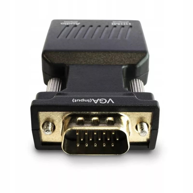SAVIO CL-145 VGA uz HDMI pārveidotājs, audio, Full HD, melns