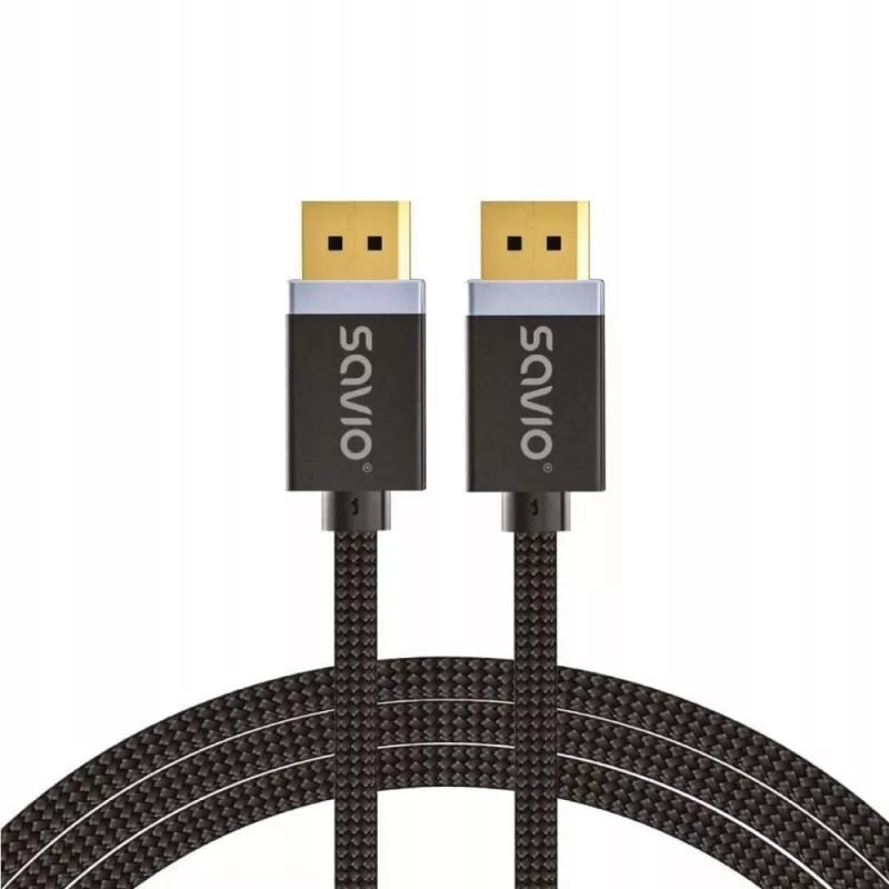 DisplayPort kabelis Savio CL-165 1 m Melns