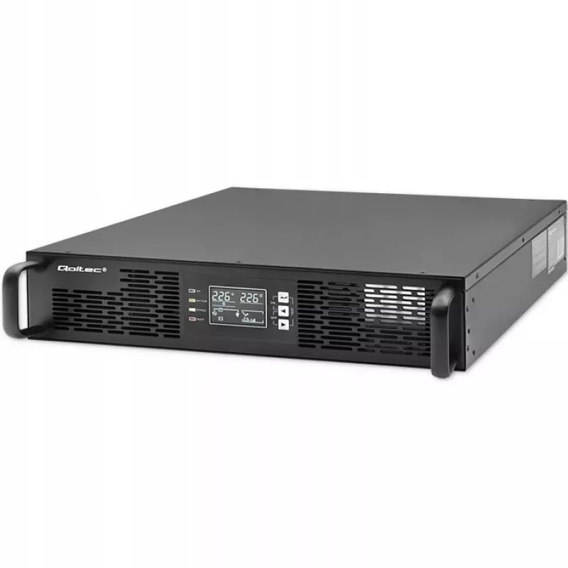 Qoltec 52285 nepārtrauktās barošanas avots (UPS) Dubultās pārveidošanas (Online) 1 kVA 1000 W 2 AC kontaktligzdas