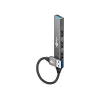 Goobay USB centrmezgls 74456 Type-A 5000 Mbit/s Gaiši pelēks