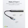 Goobay USB centrmezgls 74456 Type-A 5000 Mbit/s Gaiši pelēks
