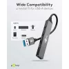 Goobay USB centrmezgls 74456 Type-A 5000 Mbit/s Gaiši pelēks