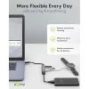 Goobay USB centrmezgls 74456 Type-A 5000 Mbit/s Gaiši pelēks