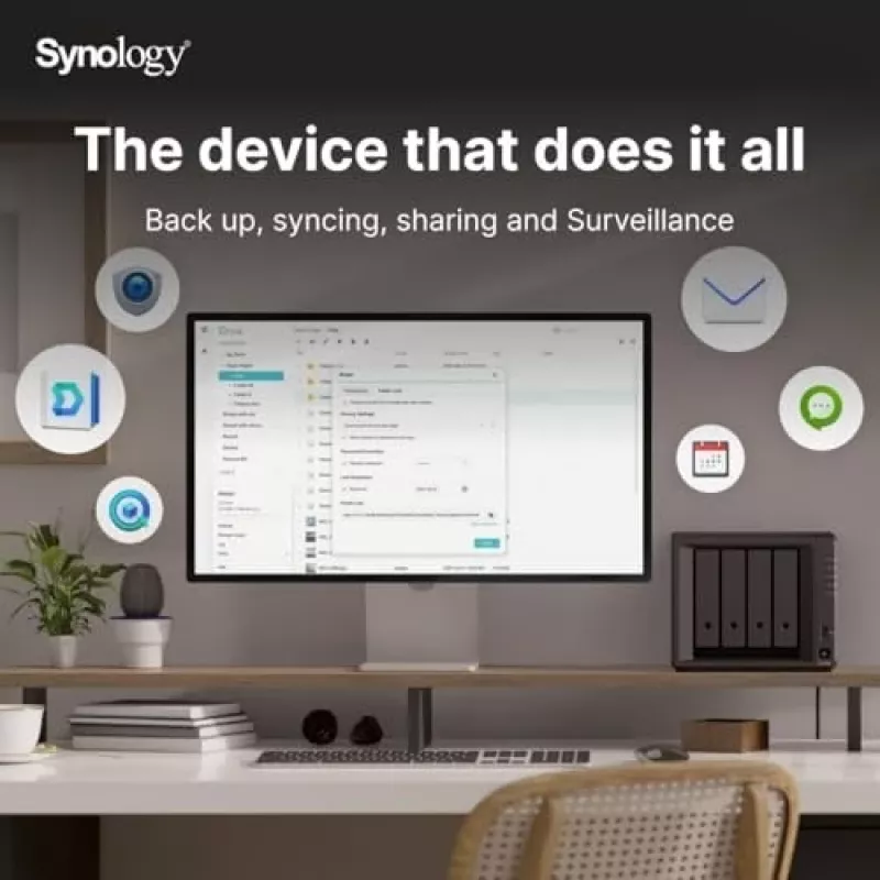 Synology DiskStation DS925+ NAS/serveris Ryzen Embedded V1500B 4 GB DDR4 0 TB Melns