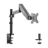 Galda monitora stiprinājums MACLEAN MC-775 32 collu (81,3 cm) ekrāniem, VESA 75x75–100x100, līdz 8 kg, pelēks