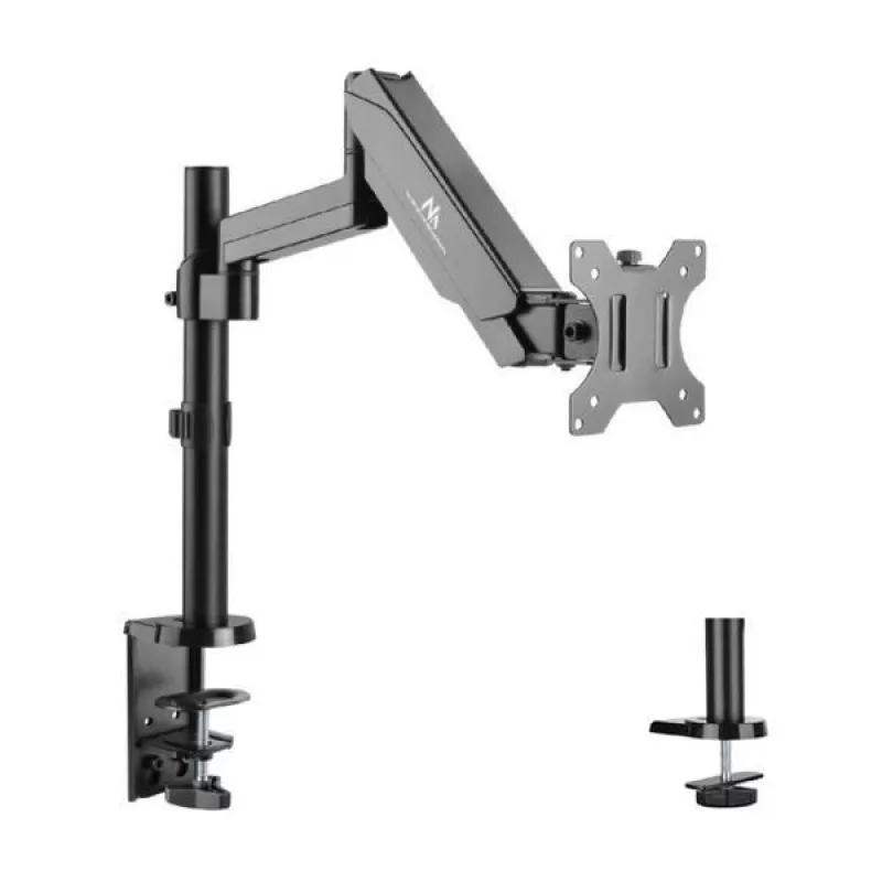 Galda monitora stiprinājums MACLEAN MC-775 32 collu (81,3 cm) ekrāniem, VESA 75x75–100x100, līdz 8 kg, pelēks