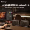 Synology DiskStation DS1525+ NAS/serveris Ryzen Embedded V1500B 8 GB DDR4 0 TB Melns