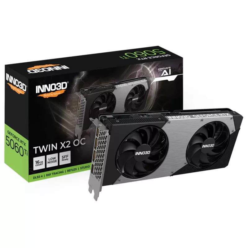 INNO3D GeForce RTX 5060 Ti TWIN X2 OC 16GB GDDR7 grafikas karte