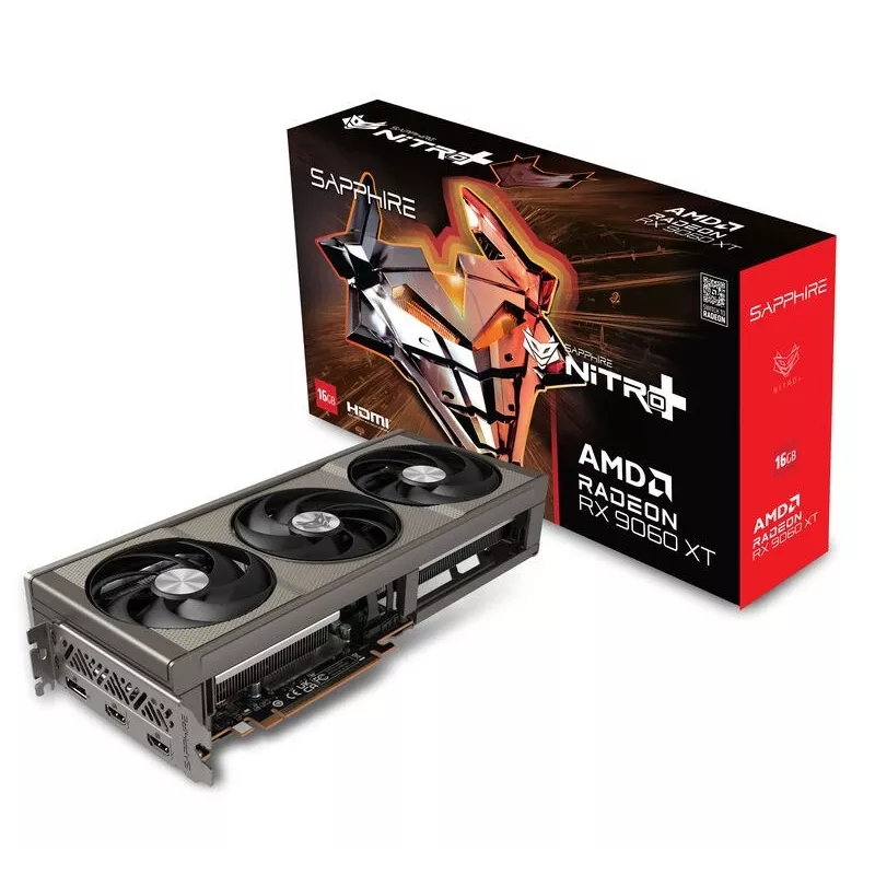 Grafikas karte Sapphire NITRO+ Radeon RX 9060 XT — 8 GB GDDR6, 128 bitu, PCIe x16 5.0