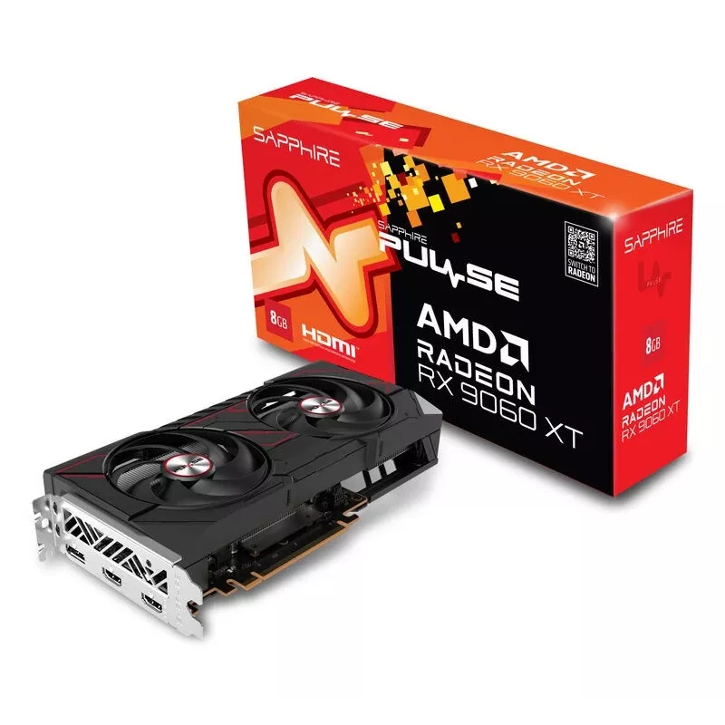 Grafikas karte Sapphire Radeon RX 9060 XT 8GB GDDR6, 128-bit, PCIe 5.0, 3320 MHz, 2x DP + HDMI