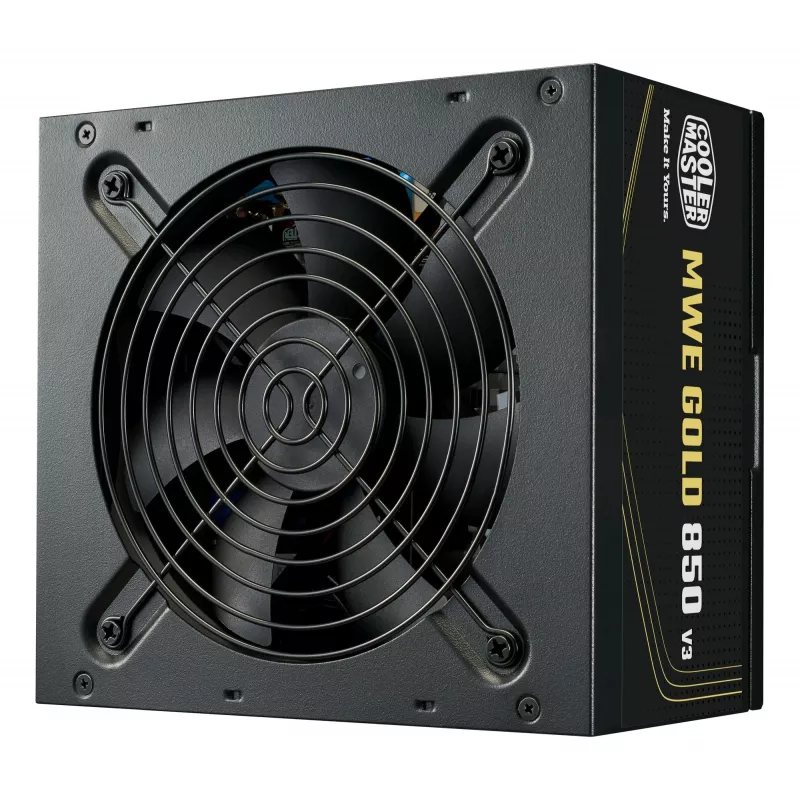Cooler Master Barošanas bloks MWE Gold 850 V3 850W 80+Gold Nenomaināmi kabeļi ATX 3.1 Ventilators 120mm Garantija 5 gadi