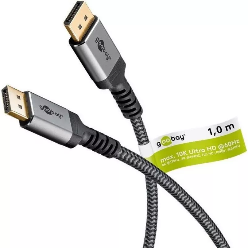 Goobay 75684 - DisplayPort 2.x kabelis 16K 60 Hz - Kabelis - Digitāls/Displejs/Video (75684)