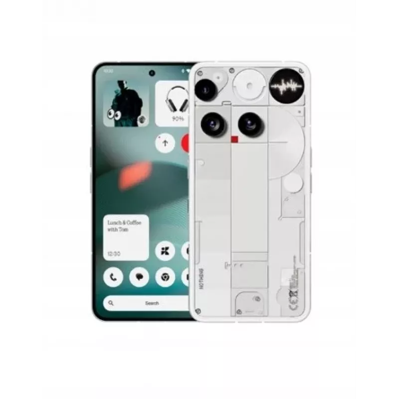 Nothing Phone (3) Balts - 5G viedtālrunis - Dual-SIM - RAM 12 GB / Iekšējā atmiņa 256 GB - OLED displejs - 6,67 (A10000023)