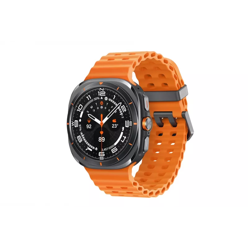Samsung Galaxy Watch Ultra 3,81 cm (1,5 collu) AMOLED 47 mm Digitāls 480 x 480 pikseļi Skārienekrāns 4G Pelēks, Titāns Wi-Fi GPS (satelīts)