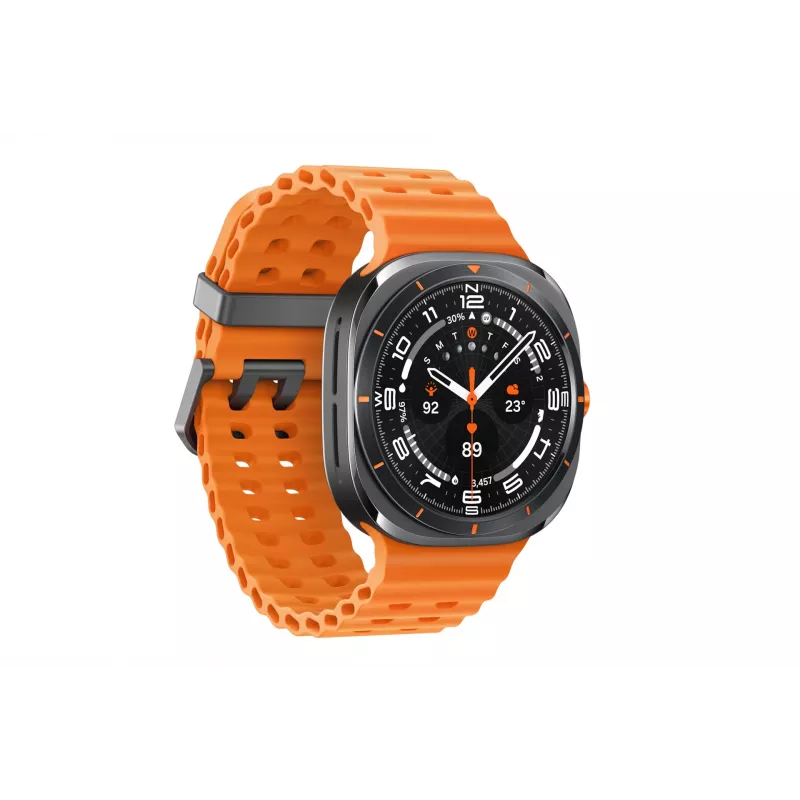 Samsung Galaxy Watch Ultra 3,81 cm (1,5 collu) AMOLED 47 mm Digitāls 480 x 480 pikseļi Skārienekrāns 4G Pelēks, Titāns Wi-Fi GPS (satelīts)