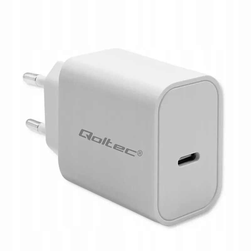 QOLTEC Super Quick PD lādētājs 20W USB-C (5V/12V) – pārnēsājams ātrais lādētājs
