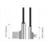 CB-AL01 Melns OEM Neilona Kabelis USB Lightning 2m 90-Grādu Savienotāji C