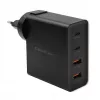 Qoltec GaN POWER PRO Lādētājs | 2xUSB-C | 2xUSB | 130W | 5-20V | 1.5-5A | XP | Melns