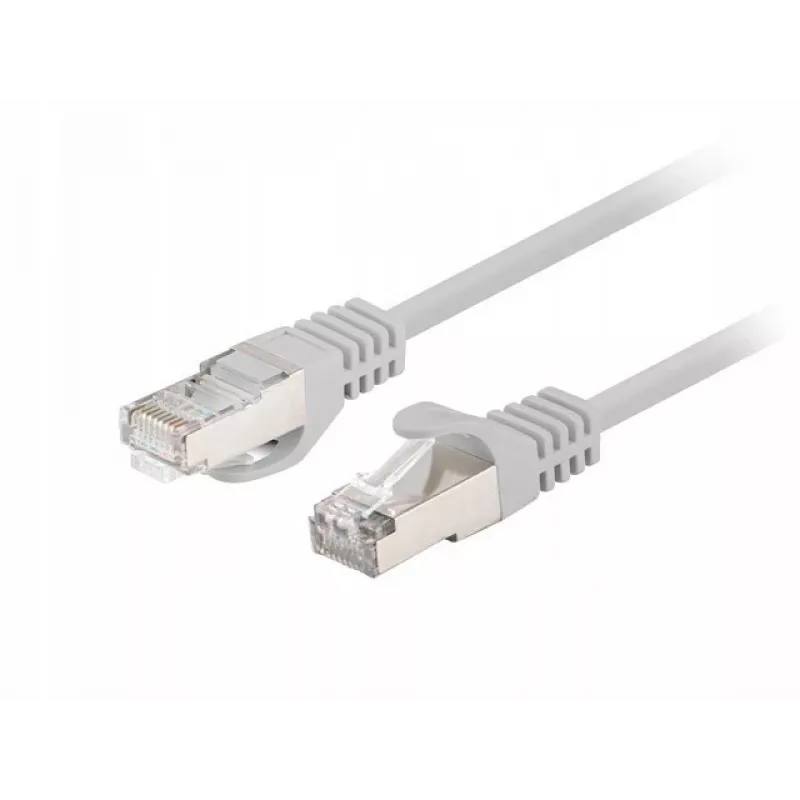 Patchcord CAT.6 FTP 1m pelēks, Fluke testēts, Lanberg 10-PACK