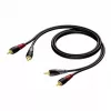 RCA/Cinch audio kabelis Procab KPCL078 2x vīrišķais, 0.5 m