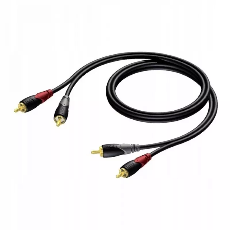 RCA/Cinch audio kabelis Procab KPCL078 2x vīrišķais, 0.5 m