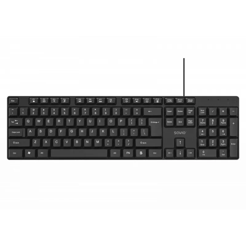 Savio KB-01 tastatūra mājām/birojam USB QWERTY US English Melna